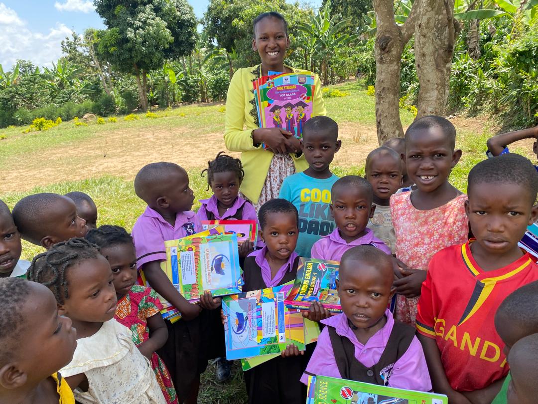 Children receiving books