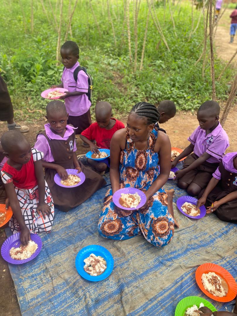 Children sharing a meal together