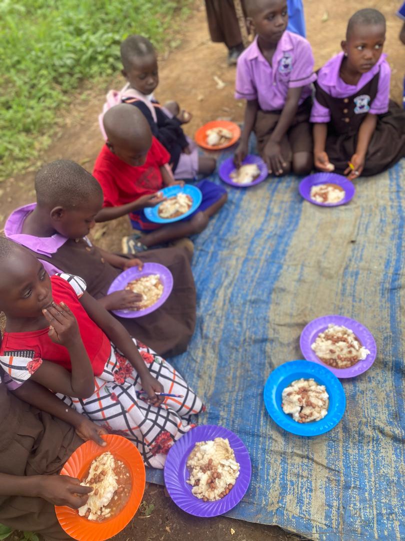 Children enjoying a meal